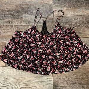Floral Crop Tank Top